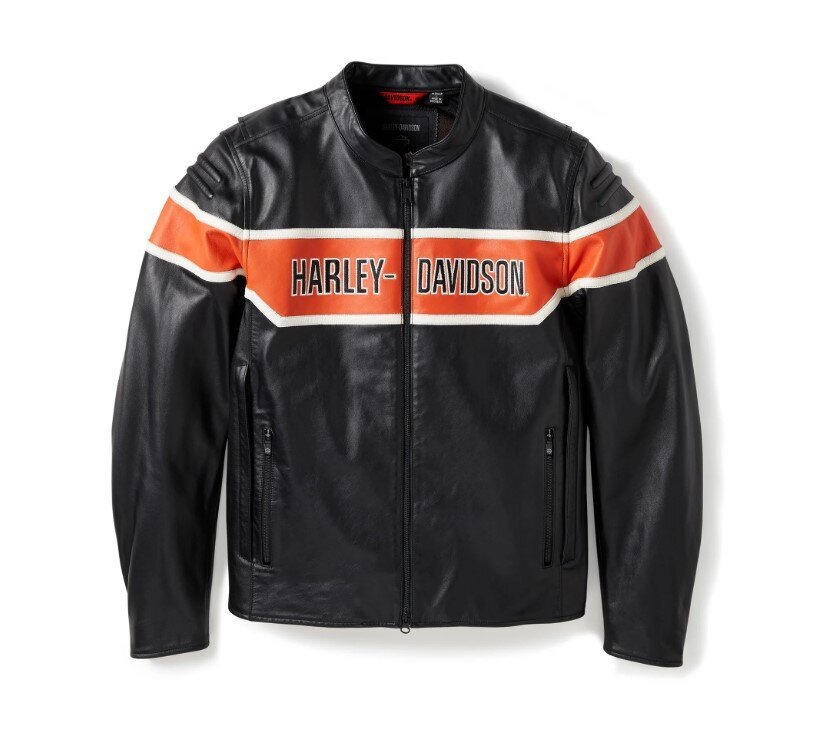 Riku　Harley Davidson Leather Jacket Harley-Davidson Men's 120th Anniversary Leather Jacket – V
