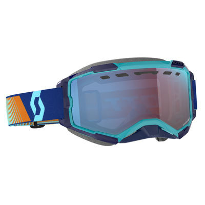 Scott Goggle Fury Snow Cross royal blue/orange enhancer blue chrome
