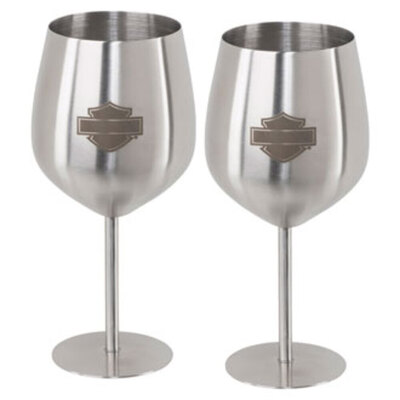 H-D STAINLESS STEEL WINE GLASS SET