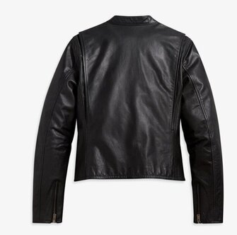 JACKET-LEATHER,BLACK