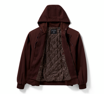 JACKET-WOVEN,BROWN