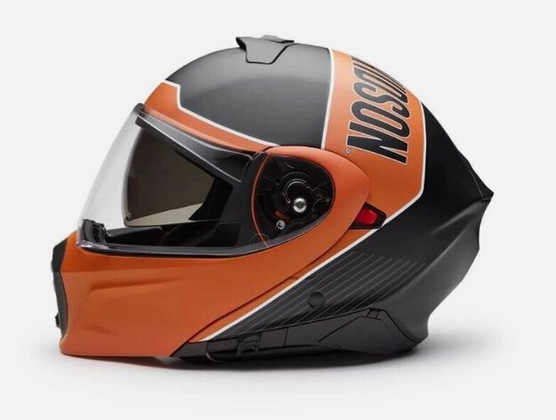 H-D® Evo X17 Sun Shield Modular Helmet matte black/matte orange