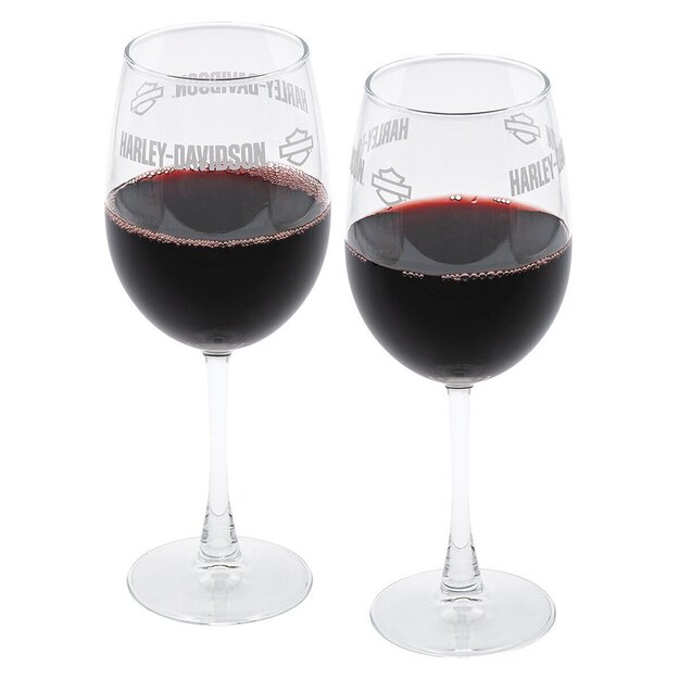 H-D WINE GLASS SET