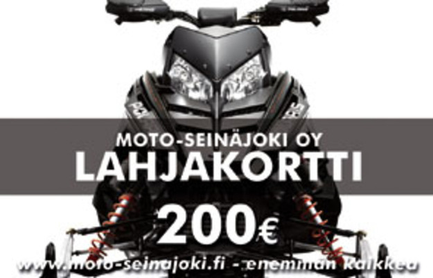 LAHJAKORTTI MOOTTORIKELKKA-LOGOLLA 200,00