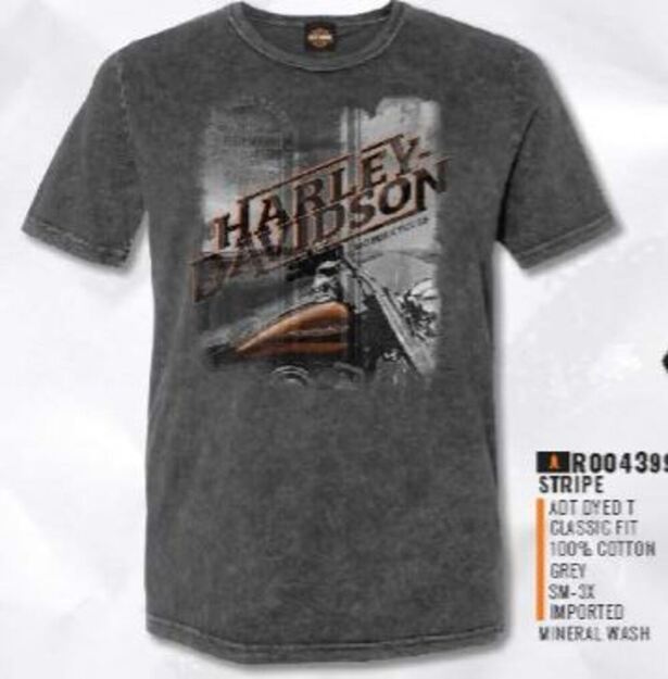 H-D STRIPE ADT DYE T GY
