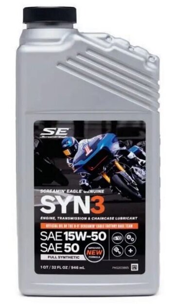 Screamin’ Eagle® Genuine SYN3® Full Synthetic Lubricant - SAE 15W50 / SAE 50 1 Liter