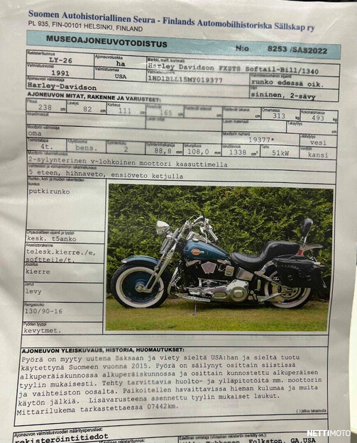 Harley-Davidson Softail FXSTS Softail Springer 1991